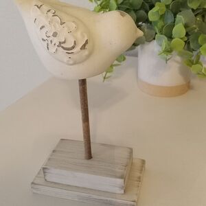 Decorative White Bird Figurine